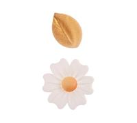 dekora - Set de 10 décorations comestibles pour gâteau et cupcakes, fleurs et feuilles comestibles en azyme, sans sucre, sans gluten, sans lactose, idéal pour anniversaires, mariage, et gender reveal