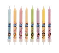 Dekora - 346173 DISNEY AND FRIENDS Lot de 8 Bougies bâtonnet Cire Multicolore