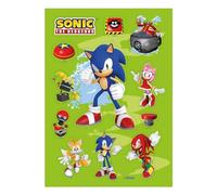 Dekora, Sonic Azyme Découpée, Décoration Comestible pour Gâteau d'Anniversaire, Cupcakes ou Biscuits, Anniversaire à Thème pour Enfants