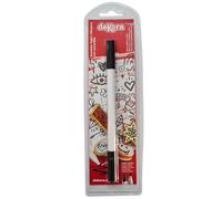 Dekora, Stylo Alimentaire Double Pointe Noir, Marqueur Comestible pour Décoration de Gâteaux, Pâtisseries et Desserts, Crayon Alimentaire à Double Embout, Stylo Couleur Noir
