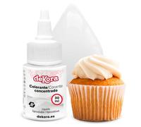 dekora - Super Colors Colorant Alimentaire Liposoluble Concentré Blanc | Spécial Chocolat et Préparations Grasses | Dosage Précis | 30 ml