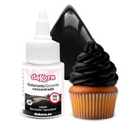 dekora - Super Colors Colorant Alimentaire Liposoluble Concentré Noir | Spécial Chocolat et Préparations Grasses | Dosage Précis | 30 ml