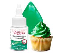 dekora - Super Colors Colorant Alimentaire Liposoluble Concentré Vert | Spécial Chocolat et Préparations Grasses | Dosage Précis | 30 ml