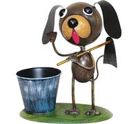 Dekorácia MagicHome Mecco, chien avec houe, tôle, 27x16x29 cm