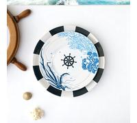 Dekorah Ensemble élégant de vaisselle de 1 personne. Idéal pour bateaux set nautique en mélamine. Résistants, légers et parfaits pour les yachts, les bateaux et le camping.