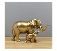 Dekorativ Elefantskulptur, Gyllene Dekorativ Elefantstaty, för Dekoration Vardagsrum, Kontor, Bokhylla, Sovrum, Mammapresent, Harts,Elephant Large