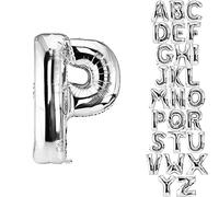 DekoRex ballon en feuille argent 82cm ballon anniversaire célébration mariage (lettre P)