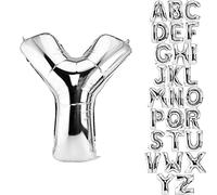 DekoRex Ballon en feuille Argent 82cm Ballon Anniversaire Célébration Mariage (Lettre Y)