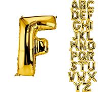 DekoRex ballon en feuille or 82cm ballon anniversaire mariage (lettre F)
