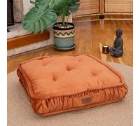 Dekorist Coussin de Sol épais pour siège de Sol, Soutien Confortable, Coussin de siège matelassé Doux pour Yoga, méditation, lit pour Chat et Chien, Coussin de Yoga, 55,9 x 12,7 cm, Terre Cuite