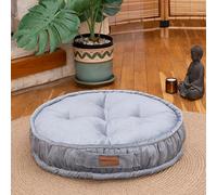 Dekorist Coussin de Sol épais pour siège de Sol, Soutien Confortable, Coussin de siège matelassé Doux pour Yoga, méditation, lit pour Chat et Chien, Coussin de Yoga, 55,9 x 12,7 cm, Gris Clair