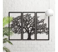 Dekory Arbre en métal - 3 panneaux Décoration Murale en Métal Art Mural En Métal Décoration Maison Décoration Intérieur Décoration Salon (140 x 100 cm [55,1'' x 39,3''])