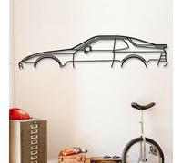 Dekory Art mural voiture en métal noir - Porsche 944, déco murale style industriel minimaliste - Silhouette automobile moderne pour salon ou bureau, ambiance classique, design élégant XS - 40 CM