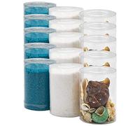 Dekovita 2kg Sable Coloré et mixte Coquillages Kit Granulé à étaler 1-4mm Blanc Turquoise
