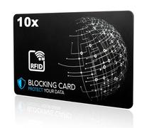 DEKRA Carte de Blocage RFID testée Grâce à la dernière Technologie d'interférence de Champ électronique - pour protéger Contre Le vol de données - Carte Extra Fine de 0,8 mm pour Chaque Portefeuille