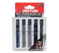 DEKTON DT80920 Lot de 10 lames de scie sauteuse Noir/rouge
