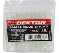 Dekton Lot de 10 bâtons de colle 7,2 mm x 100 mm | Adhérence forte pour métal, plastique, tissu, bois, ruban, papier et carton | Séchage rapide | Compatible avec la plupart des pistolets à colle |