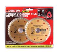 Dekton Lot de 2 disques Turbo diamant 115 mm | Coupe de précision pour métal, pierre et céramique | Tailles de disques polyvalentes | Idéal pour les projets de bricolage et une utilisation