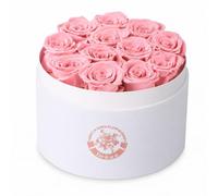 Dekun Rose Eternelle, Cadeau de Rose préservée pour Femme, Boîte de Roses préservées, Cadeau de Noël de la Saint-Valentin pour Maman Grand-mère. (Rose)