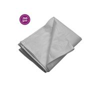 vidaXL Bâche 260 g/m² 4x4 m Gris PEHD