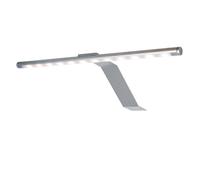 DEL Lampe Miroir Métal Chambre à Coucher Applique Murale Argenté B 32 cm