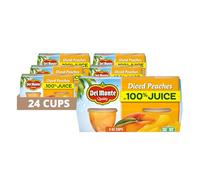 DEL MONTE Lot de 24 tasses à fruits en dés de pêches en dés 100 % jus de fruits, tasse de 118 ml