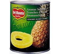 Del Monte tranches d'ananas au sirop sucrées boîte 840g 3pcs