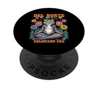 Del Norte Colorado USA Psychédélique Grenouille Chill Zen PopSockets PopGrip Adhésif