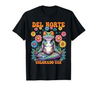 Del Norte Colorado USA Psychédélique Grenouille Chill Zen T-Shirt