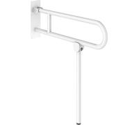 Delabie barre d'appui pliante avec pied Basic D32 L760 blanc, revêtu par poudre