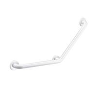 Delabie Barre d'appui Basic 35082W à 135° 3 points Ø32 400x400 Blanc