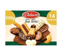 Delacre - Assortiment de 14 Biscuits Fins Tea Time - Recette Pâtissière - 500g - Le Lot De 4