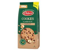DELACRE COOKIES - Gourmandise Fondante Chocolat-Noisette, Texture Croquante Authentique (136g) - Le lot de 4