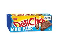 Delacre Délichoc Lait - Biscuits au chocolat onctueux dans un Maxi Pack de 300g pour les amateurs de gourmandise - Le Lot De 3