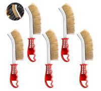 DELAESI Lot de 5 brosses en laiton multifonctionnelles - Brosse métallique en laiton - Brosse en acier - Brosse en laiton pour le nettoyage des escargots de soudure et de la rouille et des restes de