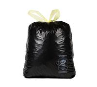 Delaisy Kargo 124175 Sac poubelle à liens coulissants, 28 µ, NF, 50 L, Noir (Pack de 100)