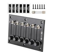 Delaman 6 Panneau De Interrupteur à Bascule, S Bascule Rond Verrouillage Commutateur On/Off Voies Pour Bateau Camping Car Dc 12V 24V Voiture, Camion