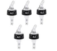 Delaman Bec verseur de bouteille liqueur bec verseur doseur bar portionner spiritueux 5 pièces (couleur : blanc, taille : 4 cl)