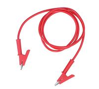 Delaman Fil de test avec pince crocodile - Double extrémité - Ouverture de 10 mm - Pour véhicule à batterie - Rouge