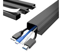 Delamu Lot de 4 organiseurs de cordons pour bureaux, organiseurs de câbles de 159,5 cm, gestion des câbles sous le bureau, circuit de gestion des fils, organiseurs de bureau et accessoires pour le