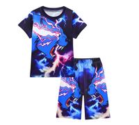Delanhon Pyjama court imprimé YouTube Gamer Esprots pour garçons de 5 à 13 ans, style 3, 12-13 ans