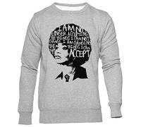 Delavi Angela Davis m'a Dit Il Meilleur Pull Homme Femme Unisexe Gris Jumper Men's Women's Unisex Grey
