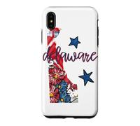 Delaware Floral Chevron Plaid Patrimoine régional Coque pour iPhone XS Max