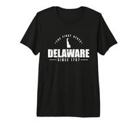 Delaware Le Premier État Depuis 1787 États-Unis Amérique T-Shirt Haut de Gamme