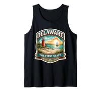 Delaware The First State Souvenir Visitor Souvenir Voyage Débardeur