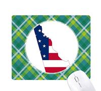 delaware usa carte étoiles zig zag pavillon forme réseaux verte grille pixel tapis de souris