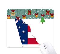 delaware usa carte étoiles zig zag pavillon forme tapis de souris en jeu - office mat noël