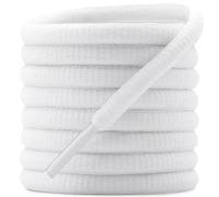 DELELE Lot de 2 paires de lacets ovales pour chaussures de sport/course à pied, 42 couleurs, demi-rond, 6,35 mm, 01t Blanc, 45 inch (115CM)