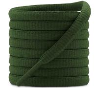 DELELE Lot de 2 paires de lacets ovales pour chaussures de sport/course à pied, 42 couleurs, demi-rond, 6,35 mm, 45 Vert kaki, 45 inch (115CM)