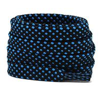 DELELE Lot de 2 paires de lacets plats creux - Largeur : 8 mm - En sergé coloré, 10 Black Blue, 47.24"Inch (120CM)